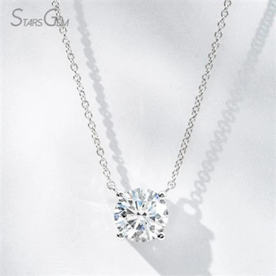 Gadwyn adnabod Pendant Aur Lab Diamond